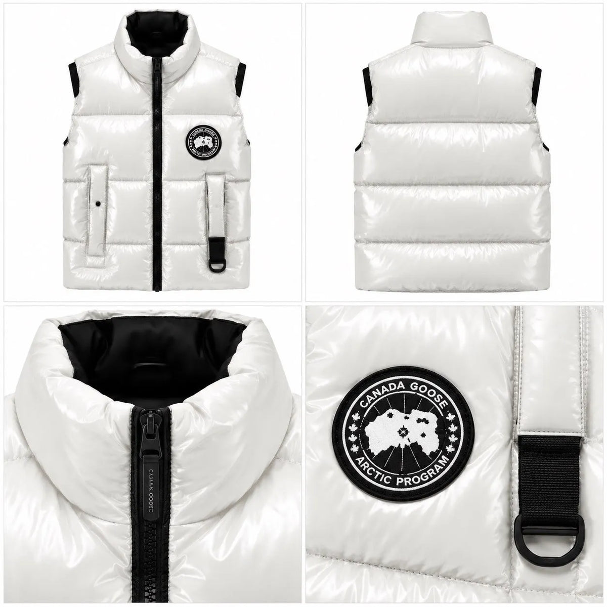 Canada Goose Glossy Puffer Vest – White