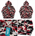 SAUNA Zip Hoodie – Red/Black Camo