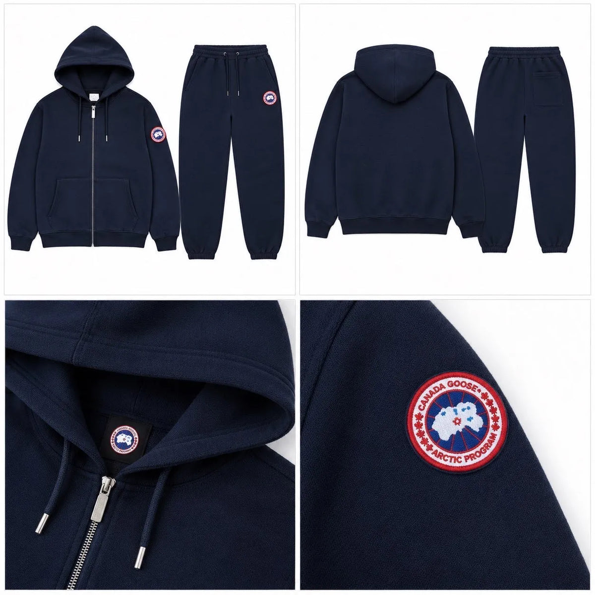 Canada Goose Navy Zip Hoodie & Jogger Tracksuit