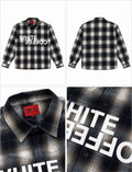 WHITE COFFEE Flannel Shirt – Navy