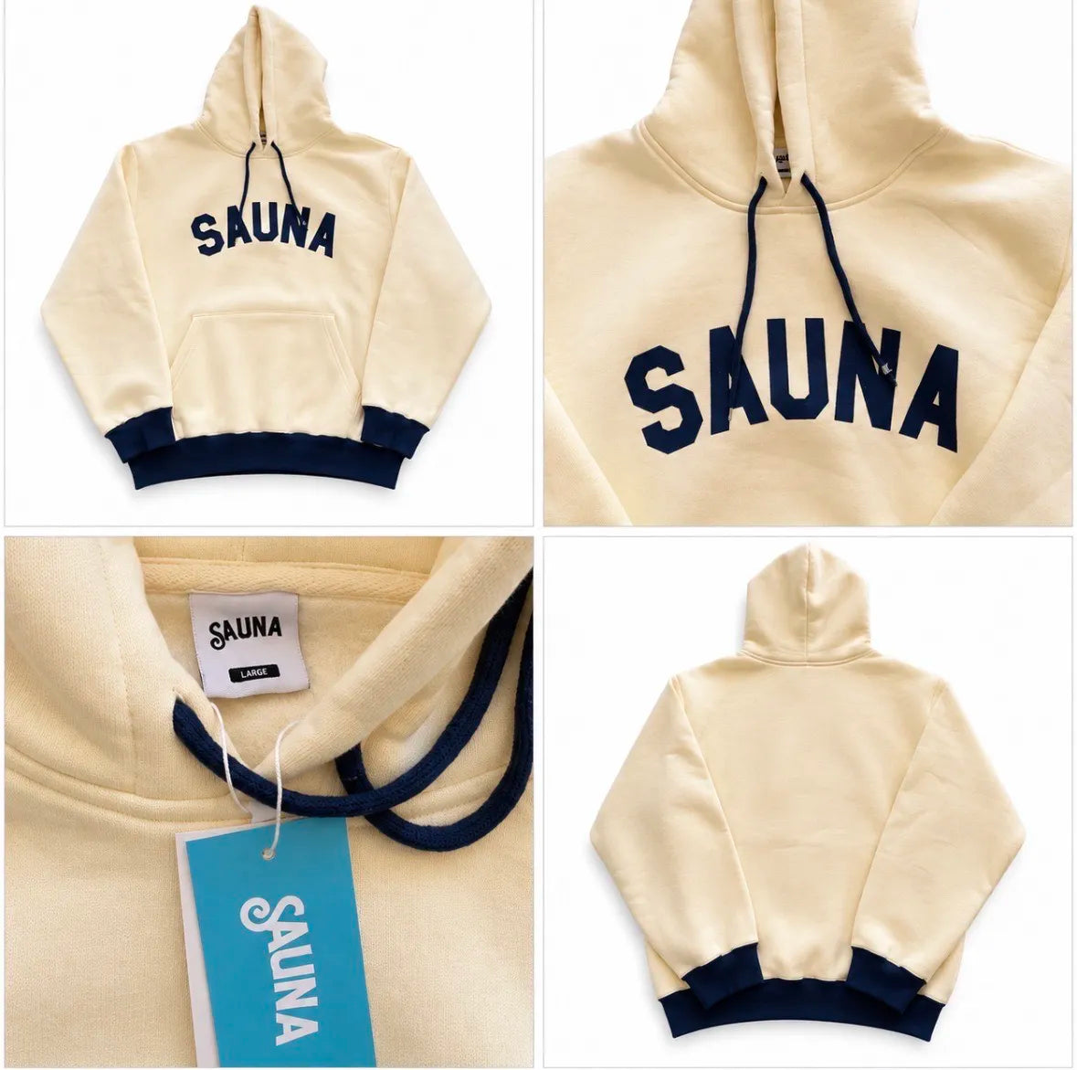 Sauna Hoodie Beige/Black
