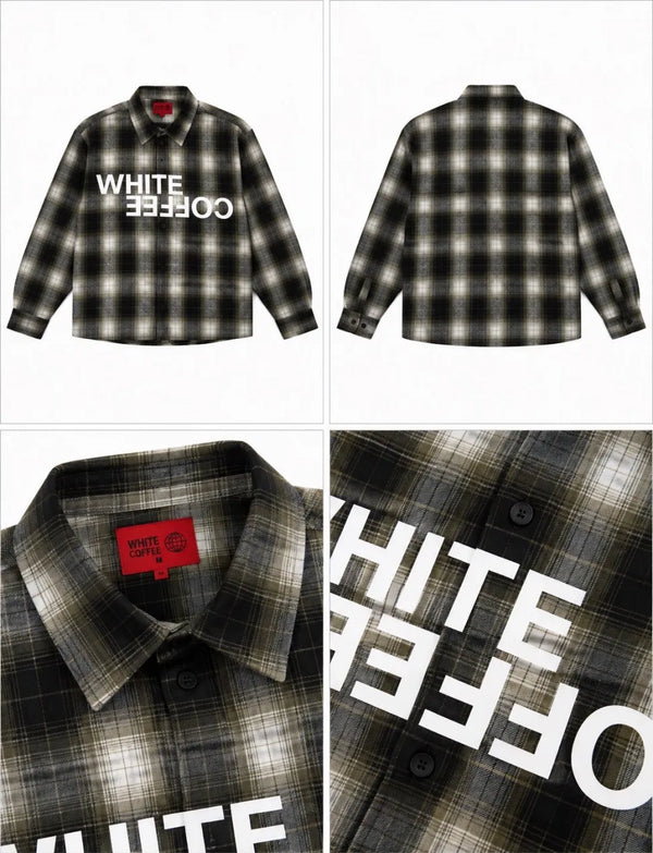 WHITE COFFEE Flannel Shirt – Olive