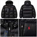 Polo Ralph Lauren Hooded Down Puffer Jacket – Black / Red Pony
