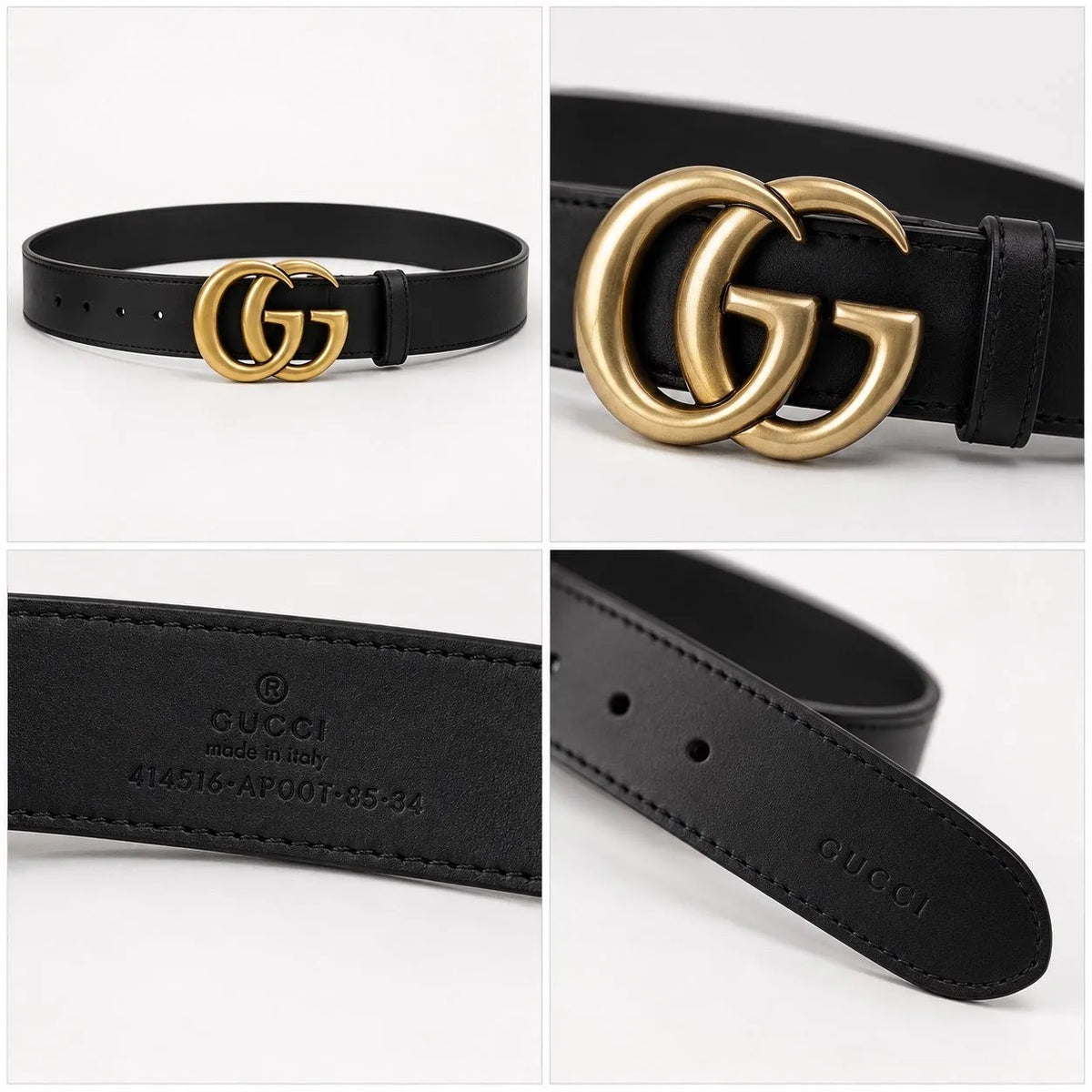 Gucci GG Marmont Belt Black/Gold