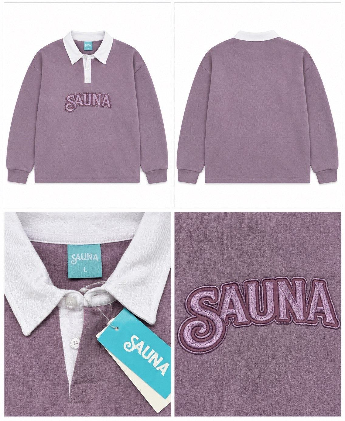 Sauna Rugby Polo L/S – Purple